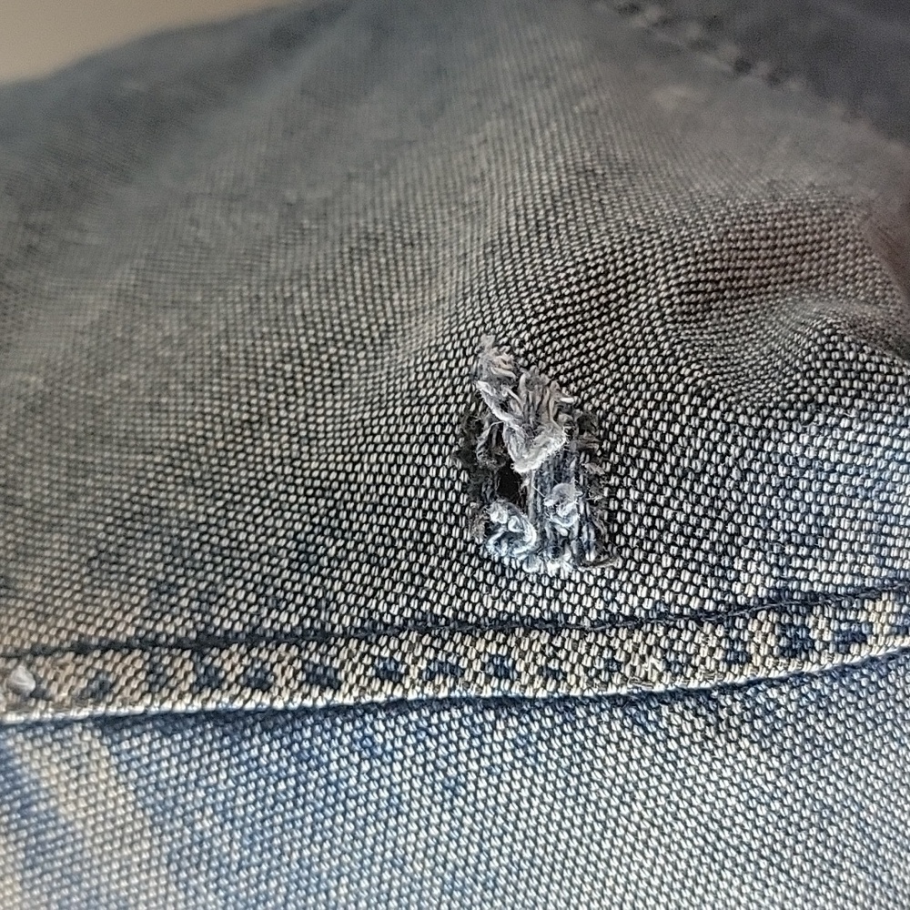 HARLEY‎ DAVIDSON V-Twin Power Embroidered Denim VTG Zip Bomber Biker Jacket XL - Picture 11 of 16